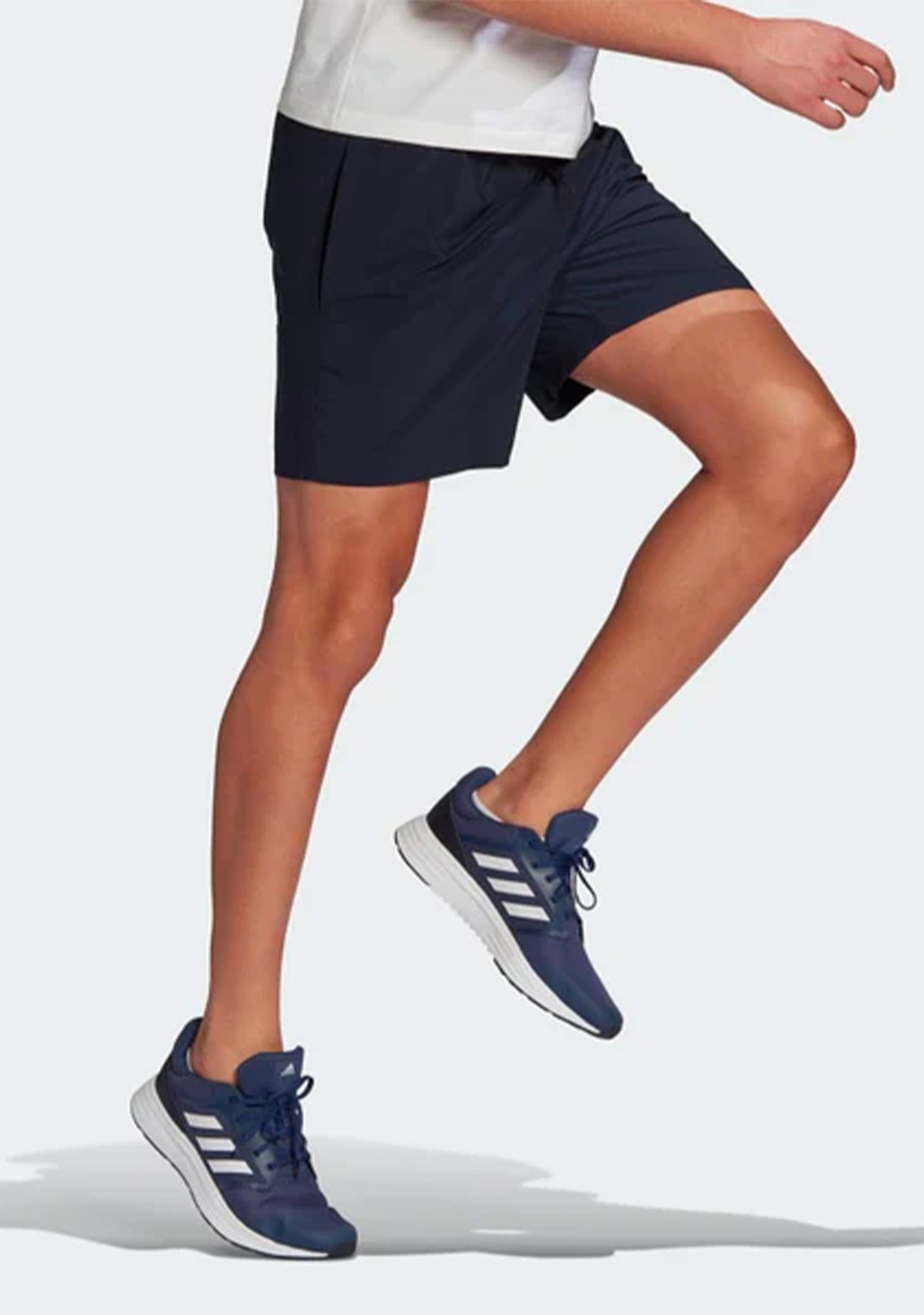 Adidas Men's Aeroready Essentials Chelsea Small Logo Athletic Shorts - Navy Blue - Moisture Wicking, Lightweight & Comfortable for Running, Gym Workouts & Casual Wear
