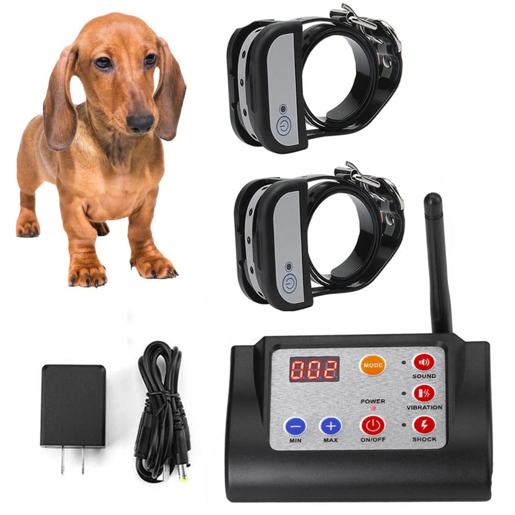 Wireless Electric Dog Fence System - Waterproof Rechargeable Collar Receiver for 1-3 Dogs, Adjustable Boundary Range up to 1640ft | Indoor & Outdoor Pet Containment Solution for Backyard, Garden, and Large Property Protection