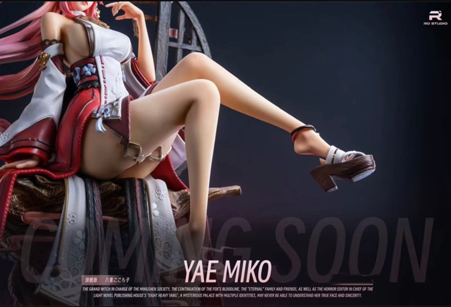 RO Studio Yae Miko | Genshin Impact Character Figure | Premium Anime Collectible for Fans & Gamers | Perfect for Display, Cosplay Inspiration & Gaming Room Decor
