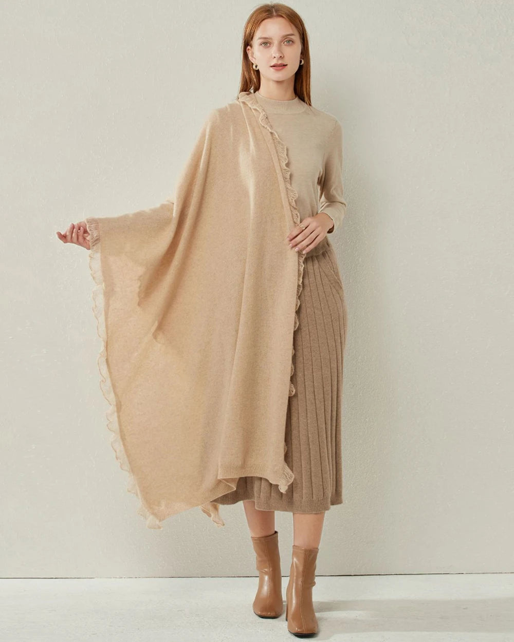 Luxury Cashmere Scarf for Women & Men - Soft Winter Wrap Shawl - Perfect for Cold Weather, Office, Travel & Gift Giving