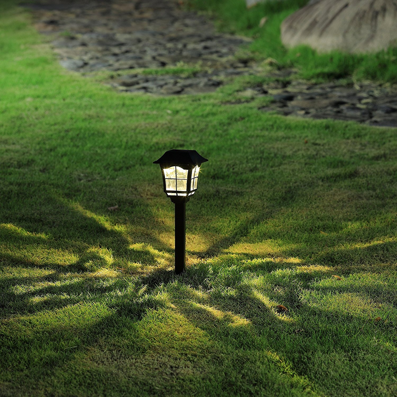 6 Pack Solar Pathway Lights Outdoor - Super Bright Waterproof & Corrosion Resistant Solar Garden Lights for Yard, Patio, Walkway, Driveway, Sidewalk, Lawn - Perfect for Landscape Lighting & Nighttime Safety