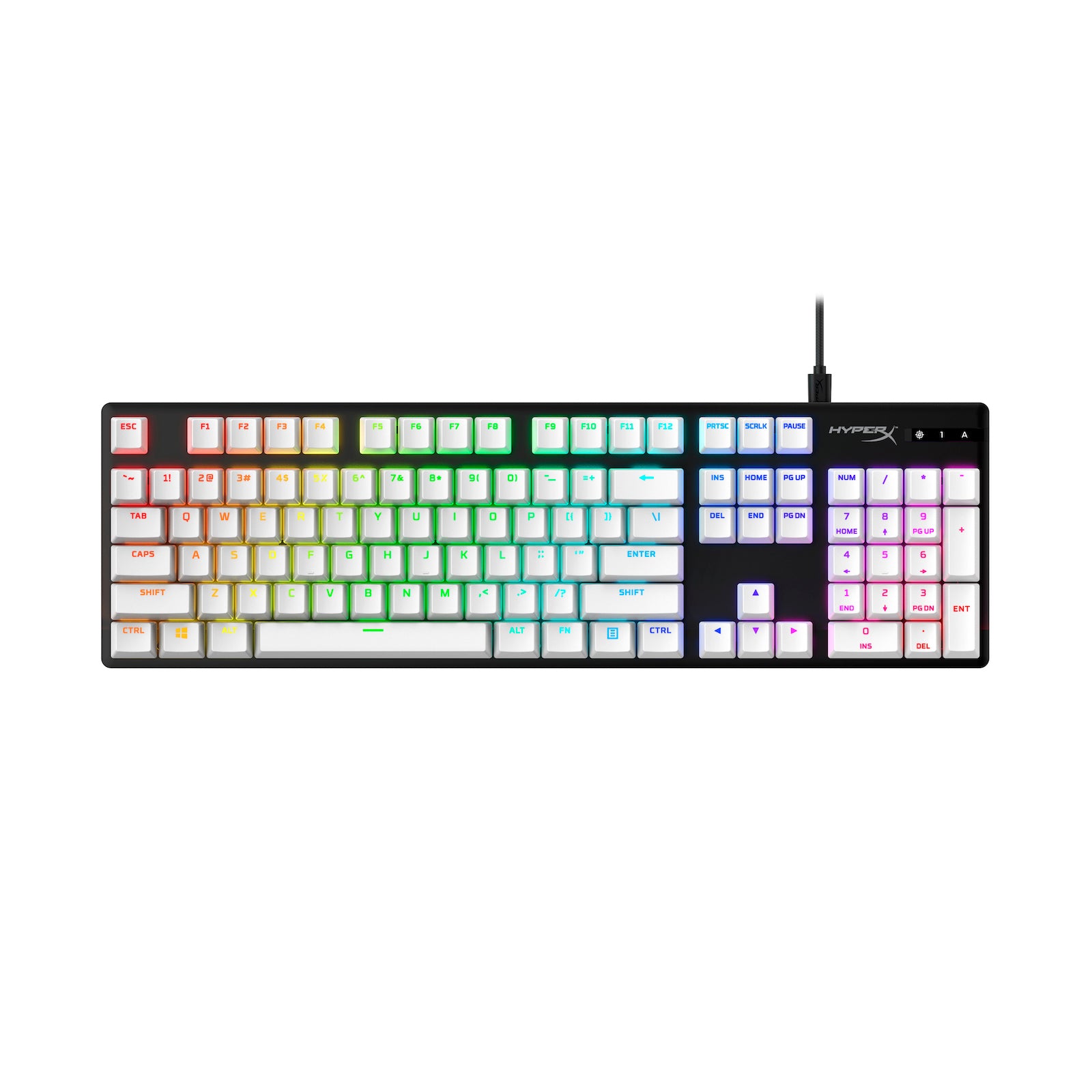 HyperX Full Key Set Keycaps - PBT Double-Shot Keycaps for Mechanical Keyboards - Perfect for Gaming, Typing, and Office Work