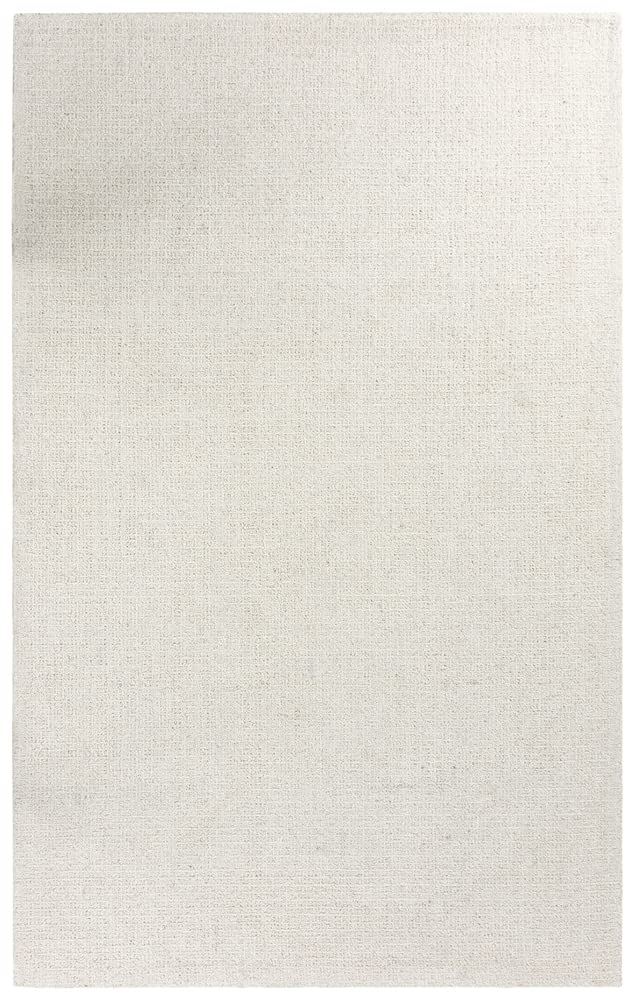 Gatney Rugs Hearthstone Area Rug BR859A - Ivory/White Faded Single-Color 8' x 10' Rectangle Rug - Perfect for Living Room, Bedroom & Home Decor