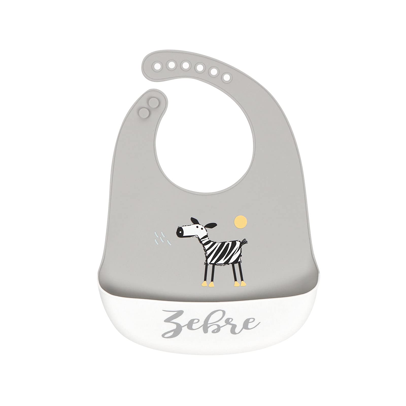 Waterproof Silicone Baby Bibs for Boys & Girls - Cute Cartoon Design - 1PC Feeding & Burp Cloth for Newborns (5 Months+, One Size) - Perfect for Mealtime & Messy Play
