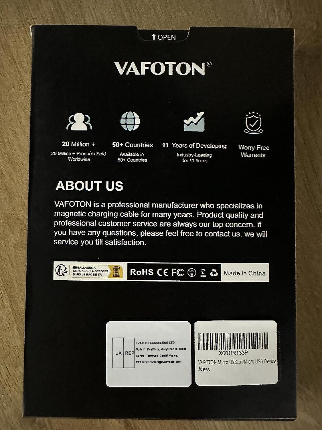 VAFOTON 3-Pack Magnetic Charging Cable - Fast Charging Micro USB Adapter with 360° Rotating 9-Pin Connector for Small Fans, Bluetooth Speakers & Micro USB Devices | Perfect for Home, Office & Travel Use