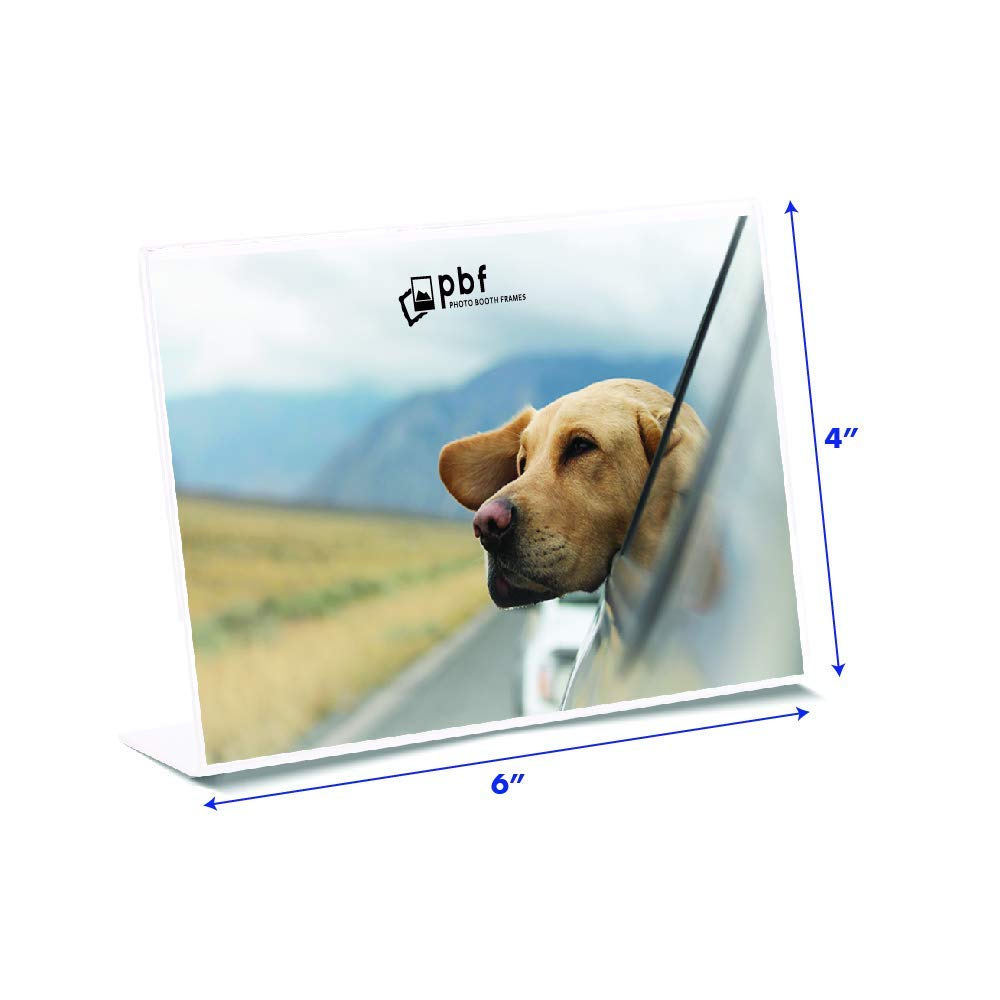 4x6 & 6x4 Inch Clear Acrylic Photo Booth Frames - 12 Pack Vertical & 12 Pack Horizontal Picture Frames for Wedding, Party, Events and Home Decor