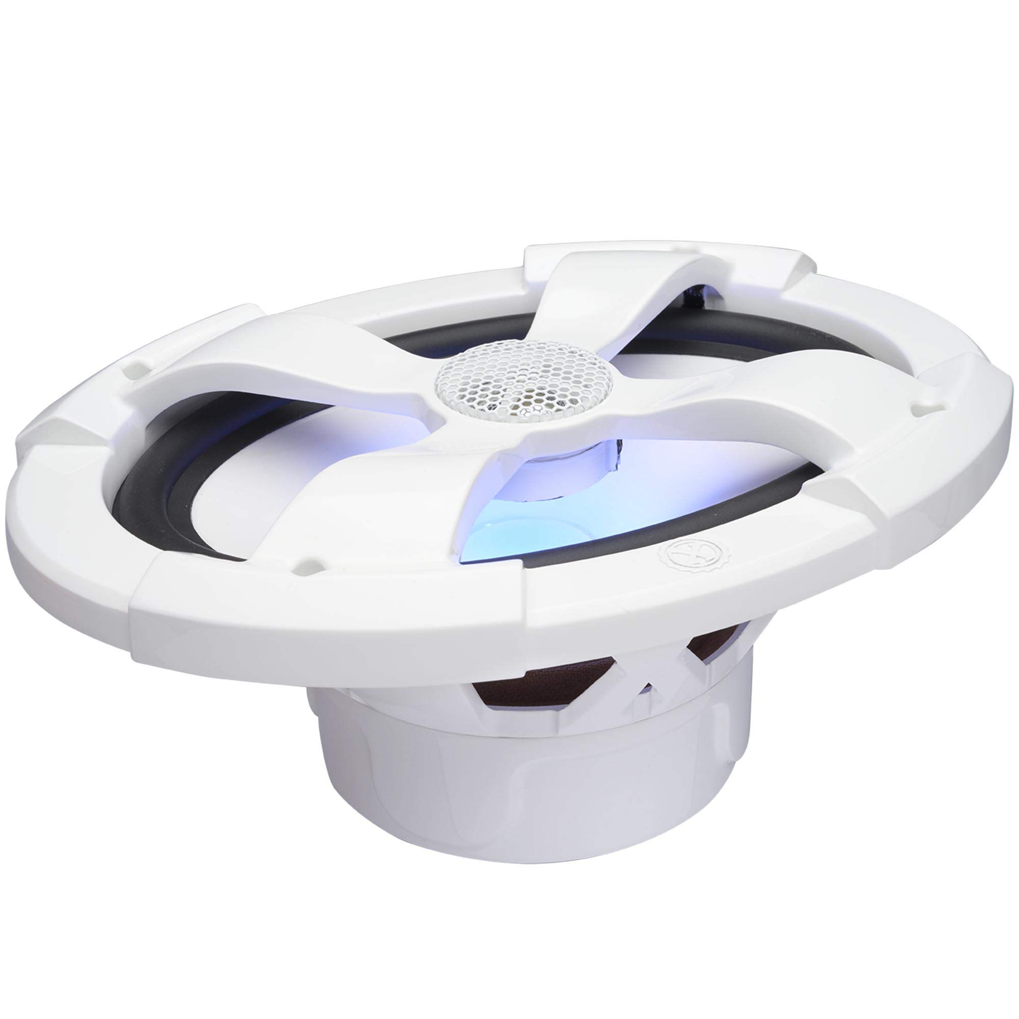 PowerBass XL-69M 6x9 Inch Marine Coaxial Speakers with RGB LED Lighting - Waterproof Boat Audio System for Outdoor & Marine Use - Perfect for Boats, Yachts, and Water Sports Enthusiasts