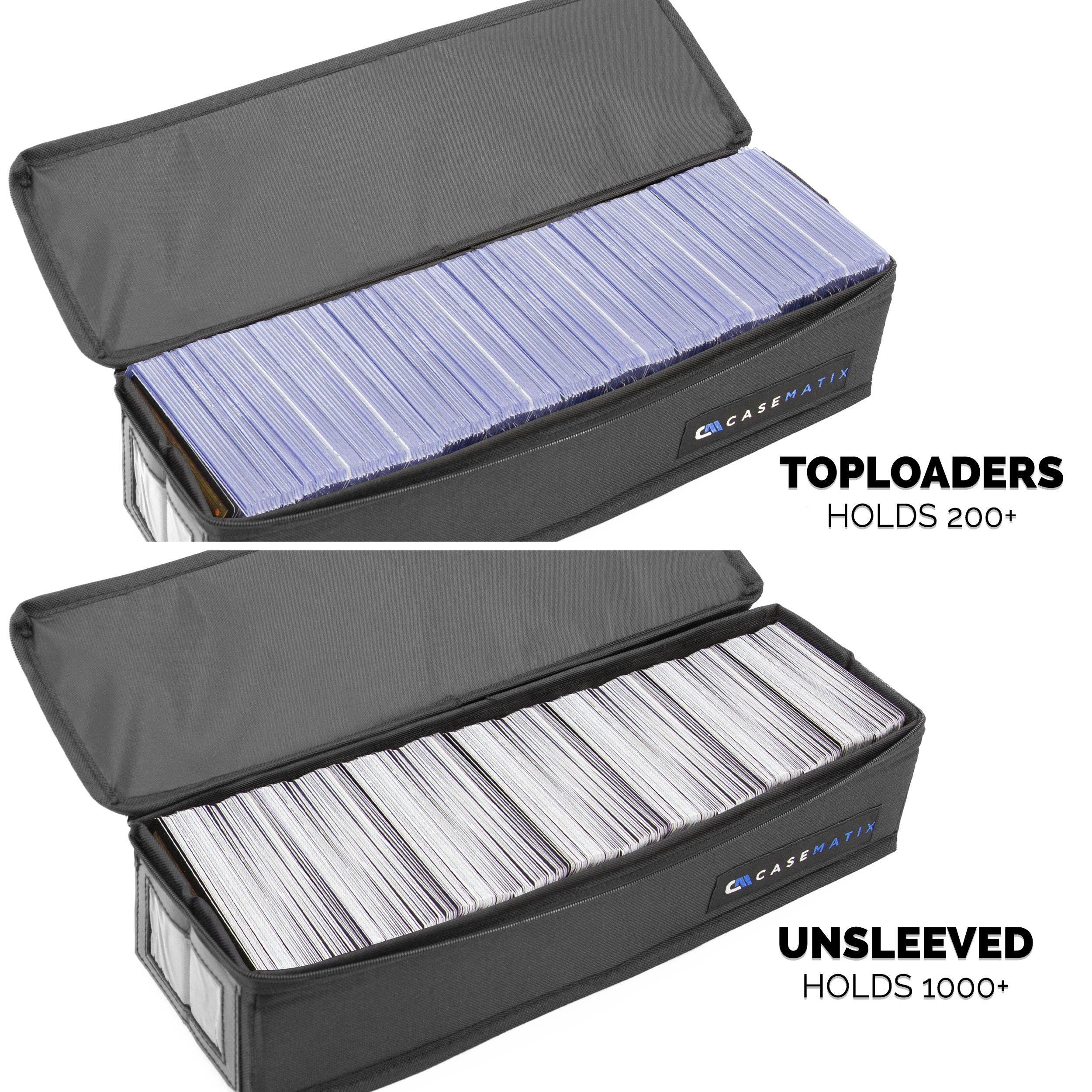 CASEMATIX Top Loader Card Storage Case - Holds 200 Trading Cards (3