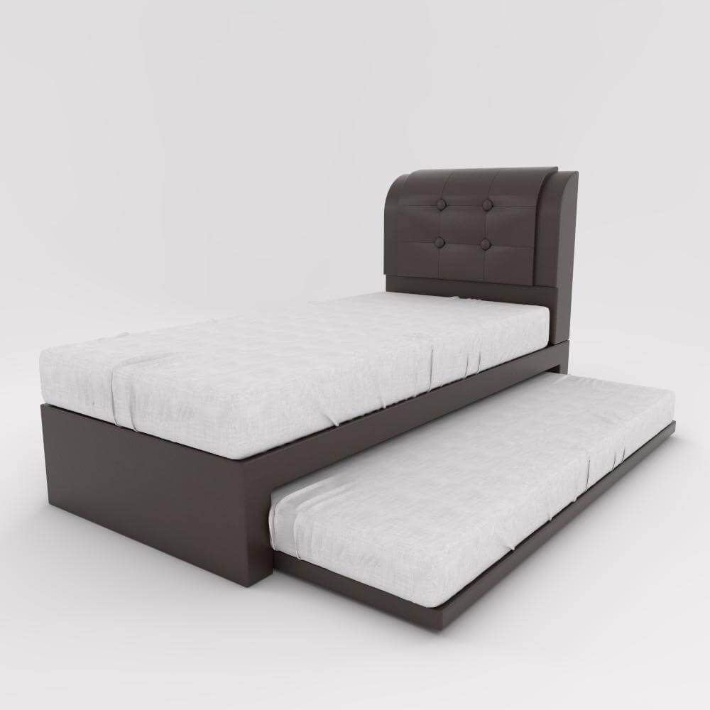 Montana Faux Leather 3-in-1 Convertible Sofa Bed Frame - Sleeper Sofa, Pull-Out Bed & Lounger for Small Spaces, Apartments & Guest Rooms