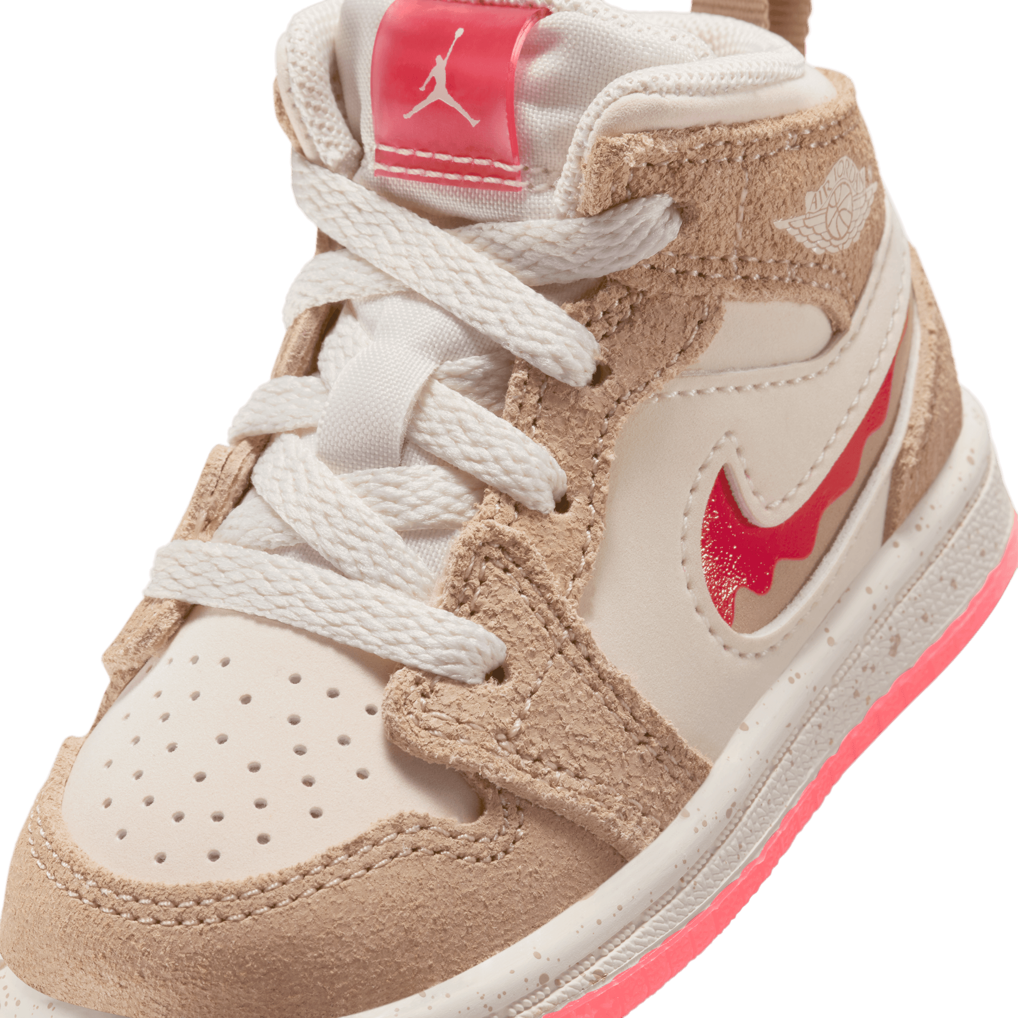 Air Jordan 1 Mid SE (TD) Peanut Butter & Jelly - Kids Basketball Shoes for School, Sports & Casual Wear