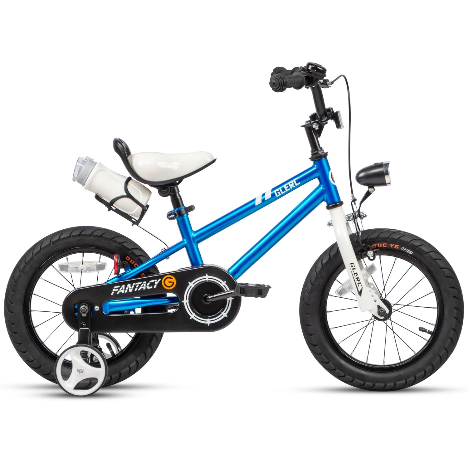 Fantasy 12 14 16 18 20 Inch Kids Bicycle for Boys & Girls Ages 2-14 Years - Adjustable Training Wheels, LED Headlight & Water Bottle Holder - Multiple Colors - Perfect for Neighborhood Rides, Park Adventures & Learning to Bike