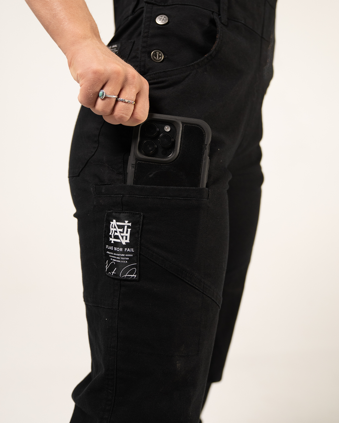 Women's Black Forever Overalls - Stylish & Comfortable Denim Jumpsuit for Casual Wear, Work & Outdoor Activities