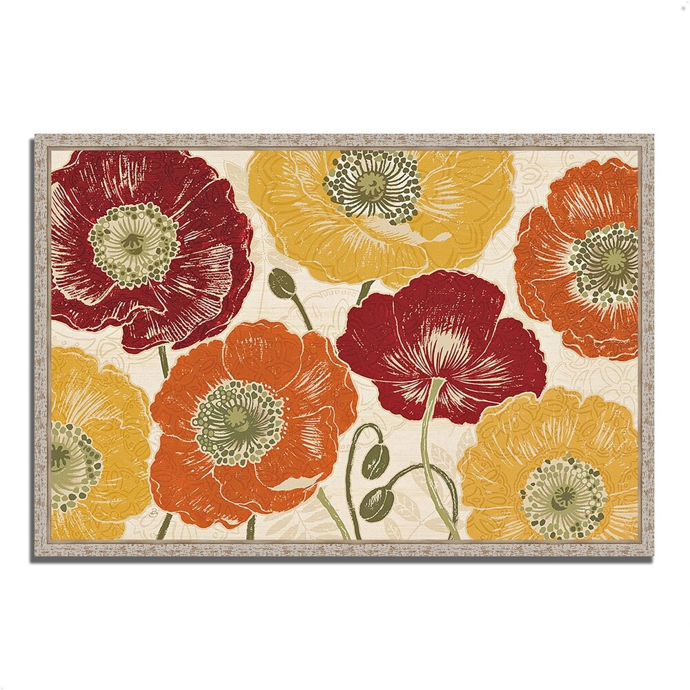 Fine Art Giclee Print 'A Poppy's Touch I Spice' by Daphne Brissonnet on Gallery Wrap Canvas - Ready to Hang Wall Decor for Living Room, Bedroom & Office