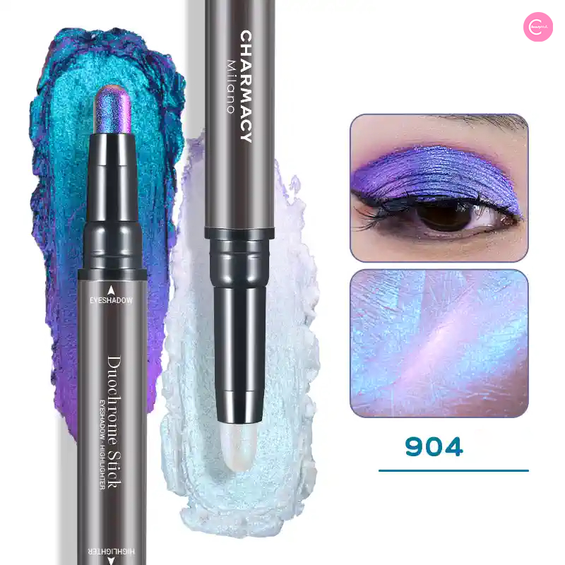 CHARMACY Dual Ended Chameleon Eyeshadow Stick - Long Lasting Creamy Eye Makeup for Day & Night - Perfect for Party, Date & Everyday Wear