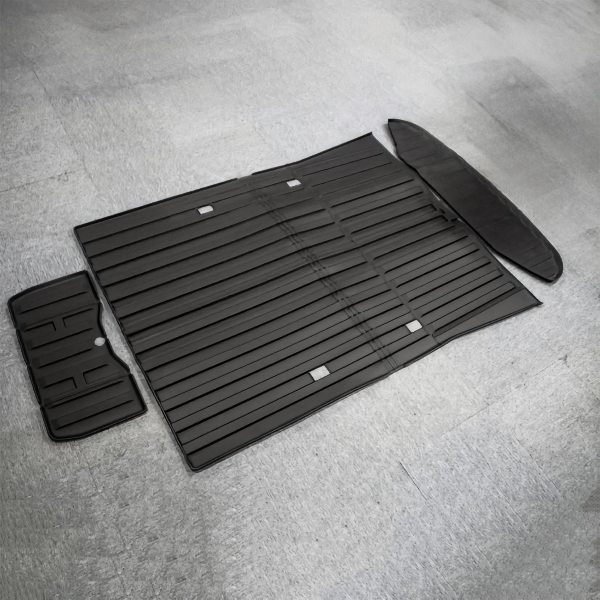 Premium Heavy-Duty Front, Bed & Sub-Bed Cargo Liner Mats for Tesla Cybertruck - All-Weather Protection & Custom Fit for Off-Road, Camping & Hauling