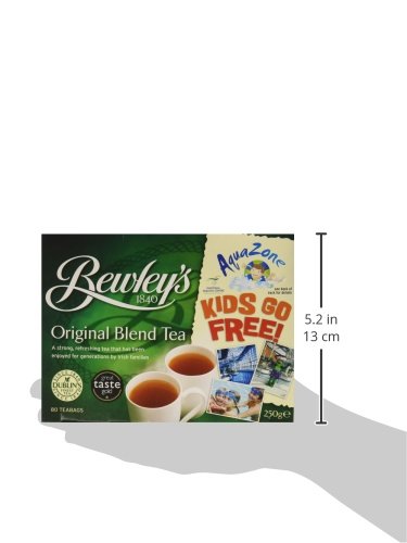 Bewley's Original Blend Tea Bags - 80 Count (8.8 oz) - Premium Irish Breakfast Tea for Morning Energy & Relaxation - Perfect for Home, Office or Gift Giving