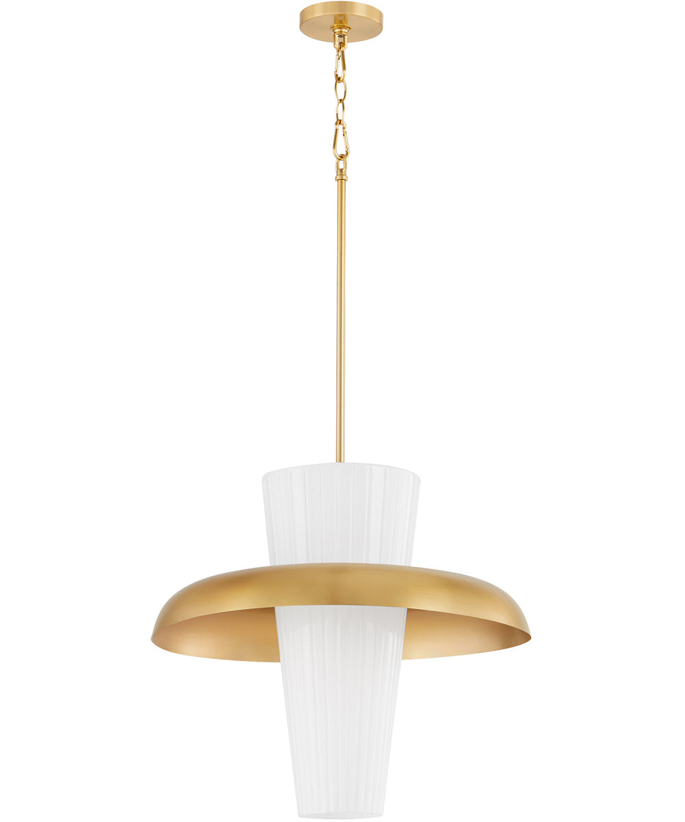 Vintage Aged Brass Single Light Pendant - Perfect for Kitchen Island, Dining Room, or Entryway Lighting