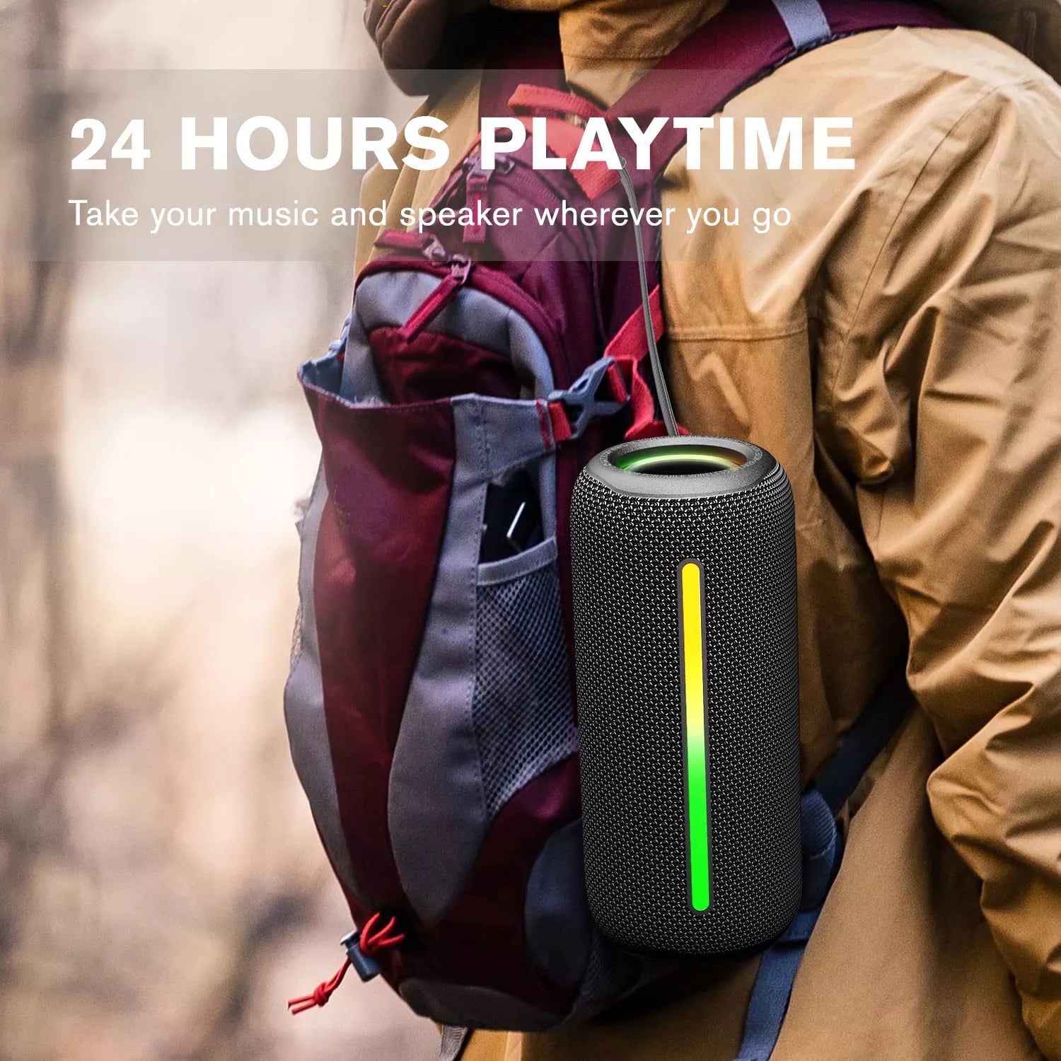 Sanag M20S Pro Wireless Bluetooth Speaker - Portable Waterproof Outdoor Speaker with Rich Bass, 24H Playtime for Camping, Beach, Hiking & Travel