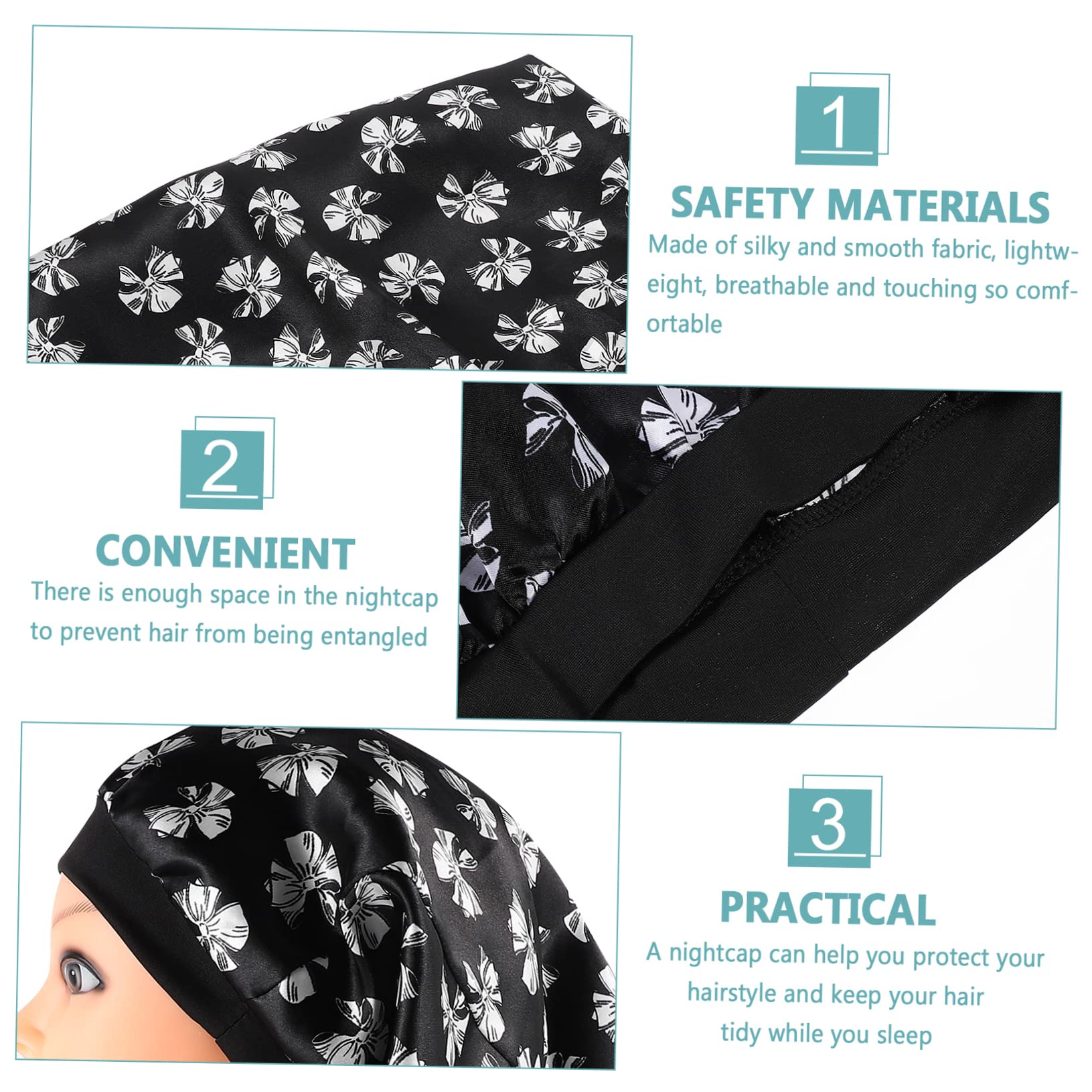 FOMIYES Satin Sleep Hair Wrap for Women - Soft Elastic Night Cap for Long Hair Protection - Perfect for Sleeping, Travel & Home Use