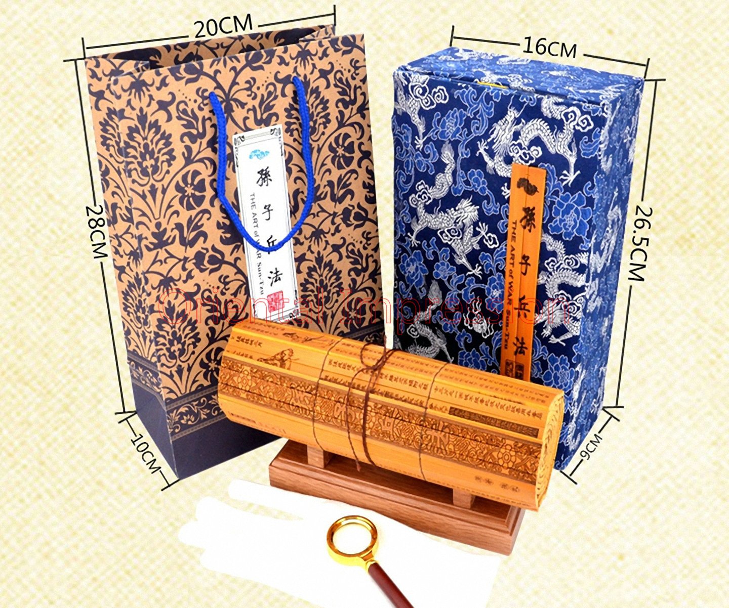Sun Tzu's Art of War - Bilingual English & Chinese Edition on Double Bamboo Slips - Business Meeting, Birthday & Cultural Gift Set - Perfect for Collectors, Corporate Gifts & Home Decor