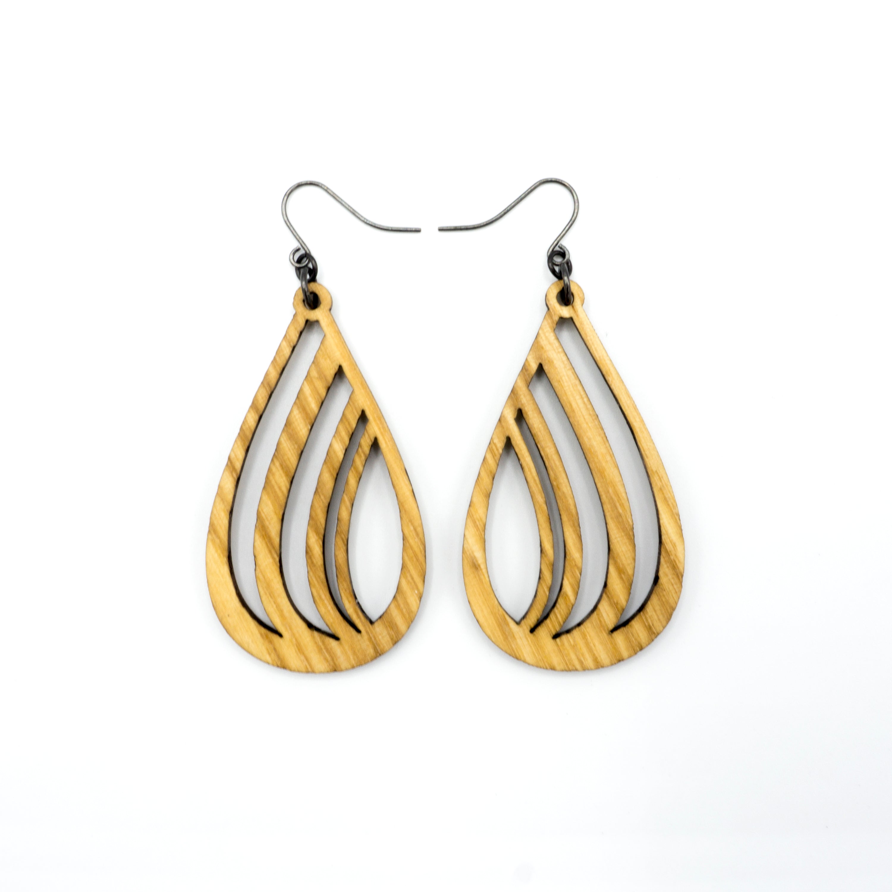 Handmade Wooden Drop Earrings for Women - Lightweight Ash Wood Dangle Earrings | Boho Chic Jewelry for Casual Wear, Parties & Special Occasions