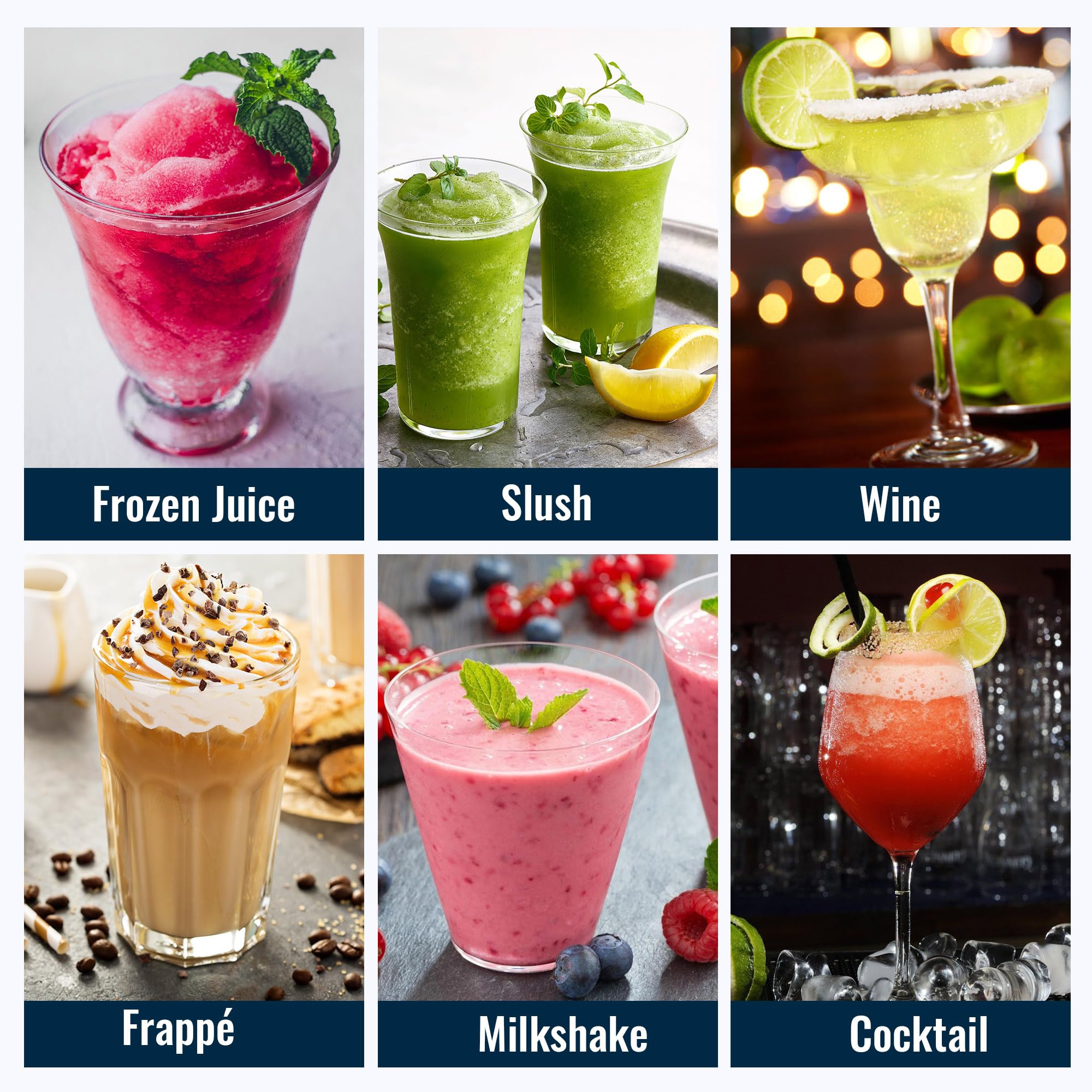 Best Slushie Machine for Home - 15-Min RapidChill Technology, 88 oz Capacity with 6 Preset Programs for Frozen Margaritas, Milkshakes & Frappés - Perfect for Parties, Summer Treats & DIY Beverages