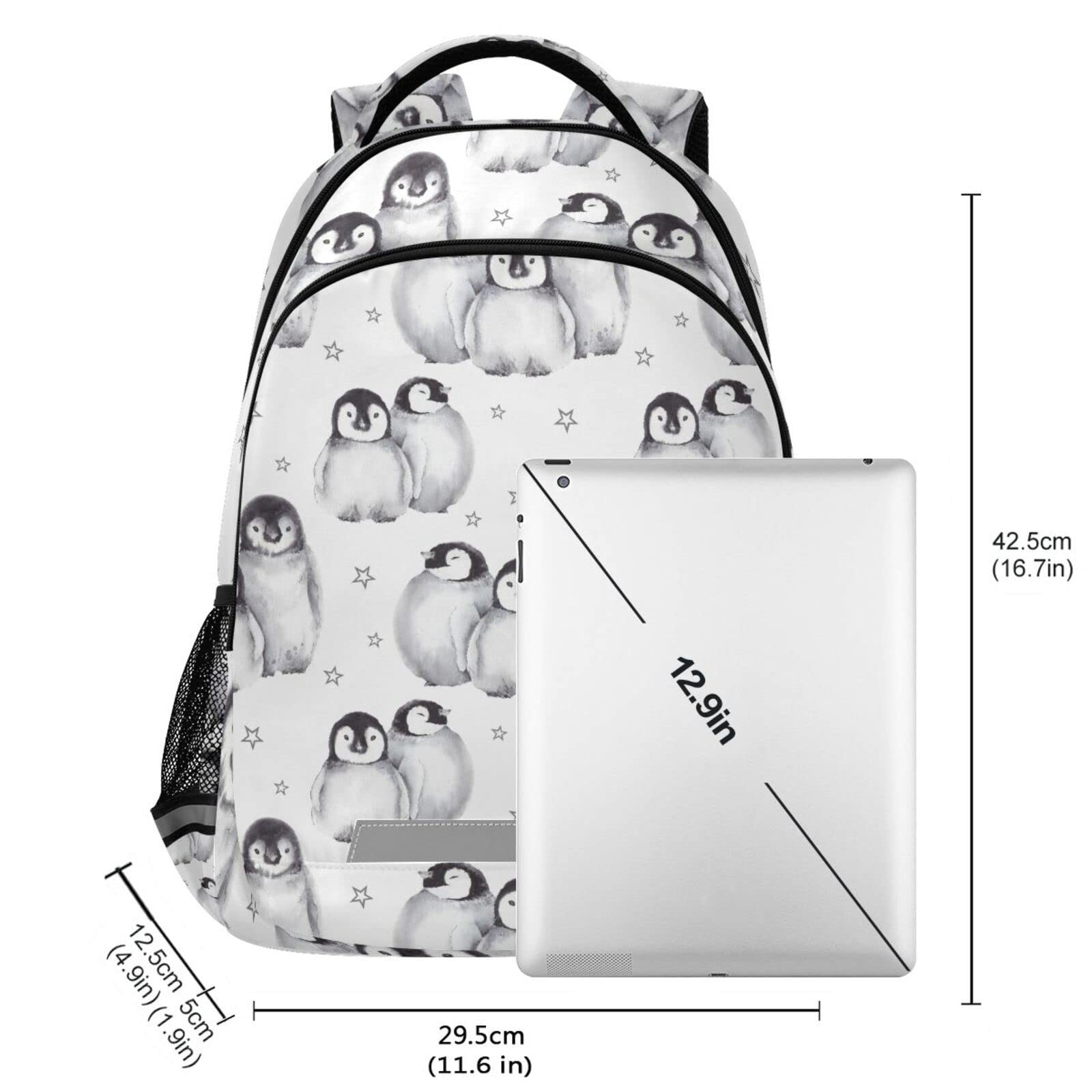 Cute Penguin Backpack for Girls - Kids School Book Bag with Reflective Strip | Elementary, College, Travel & Laptop Daypack | Perfect for School, Work & Outdoor Adventures