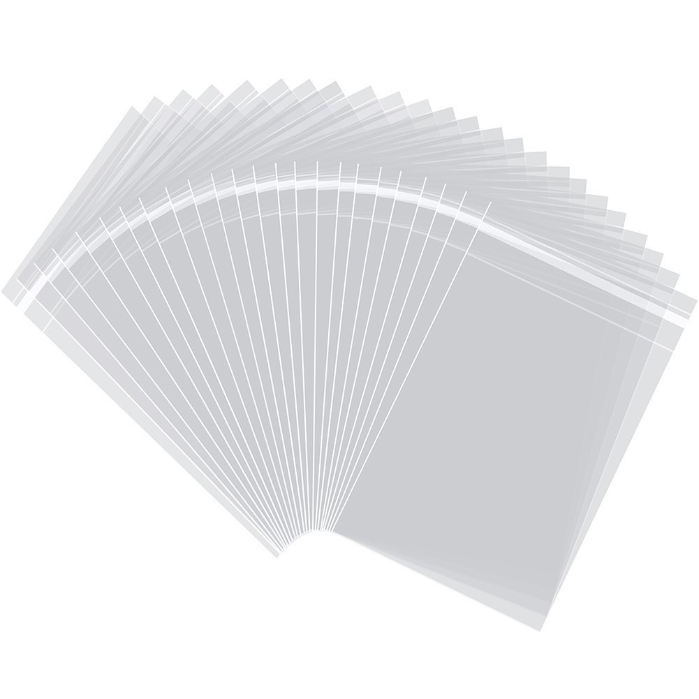100 Pcs 6x9 Inch Clear Resealable Cellophane Bags for Bakery, Candles, Soaps & Cookies - Food Safe Plastic Poly Bags for Packaging, Gifts & Party Favors