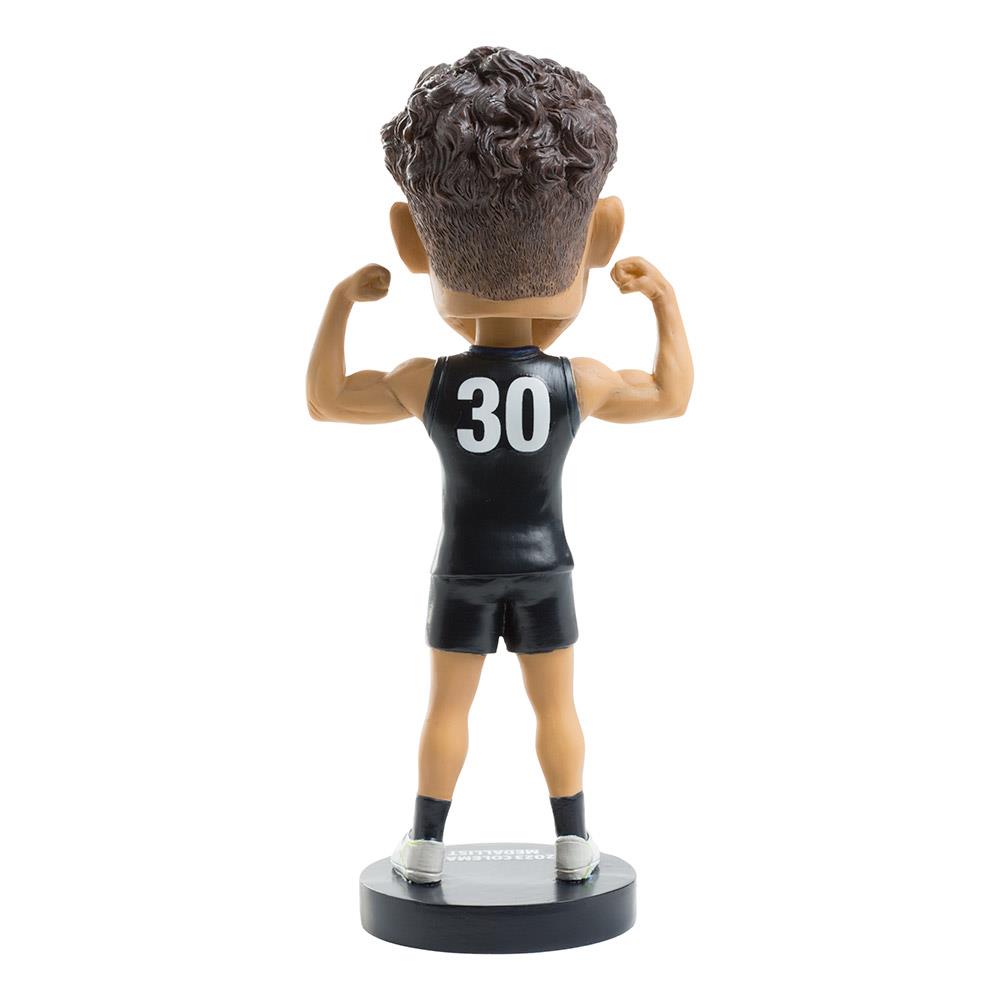 Official AFL Carlton Blues Charlie Curnow 2023 Coleman Medalist Bobblehead - Collectible Sports Memorabilia for Fans & Home Decor