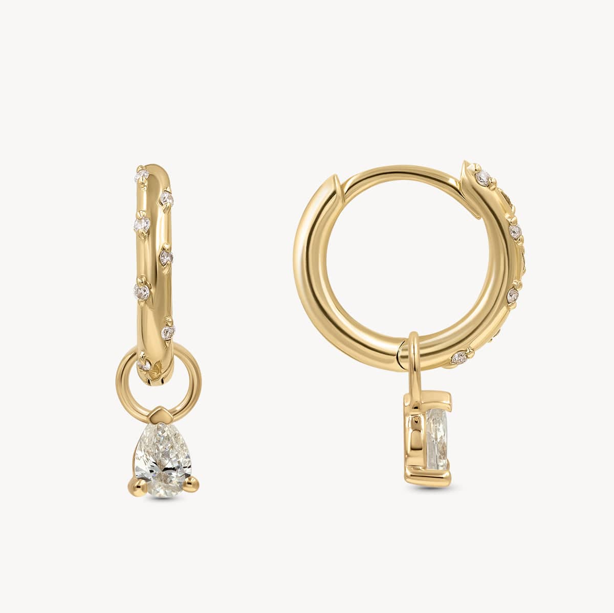 Mini Birthstone Huggie Charms - Dainty Sterling Silver Earrings for Women | Perfect for Everyday Wear, Gifts & Special Occasions
