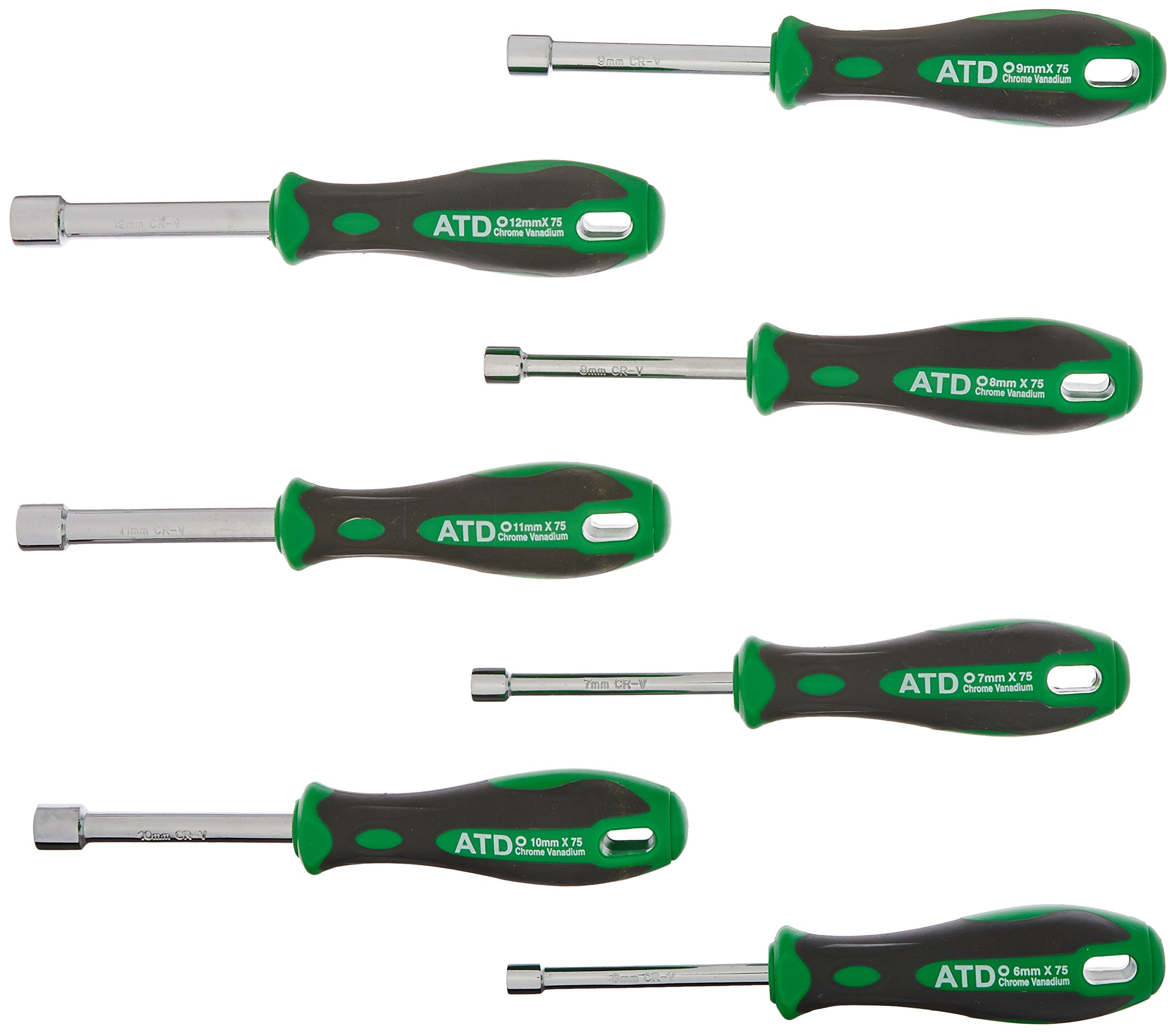 ATD 7-Piece Metric Nut Driver Set - High-Quality Hex Key Wrench Kit for Automotive, Machinery & DIY Projects