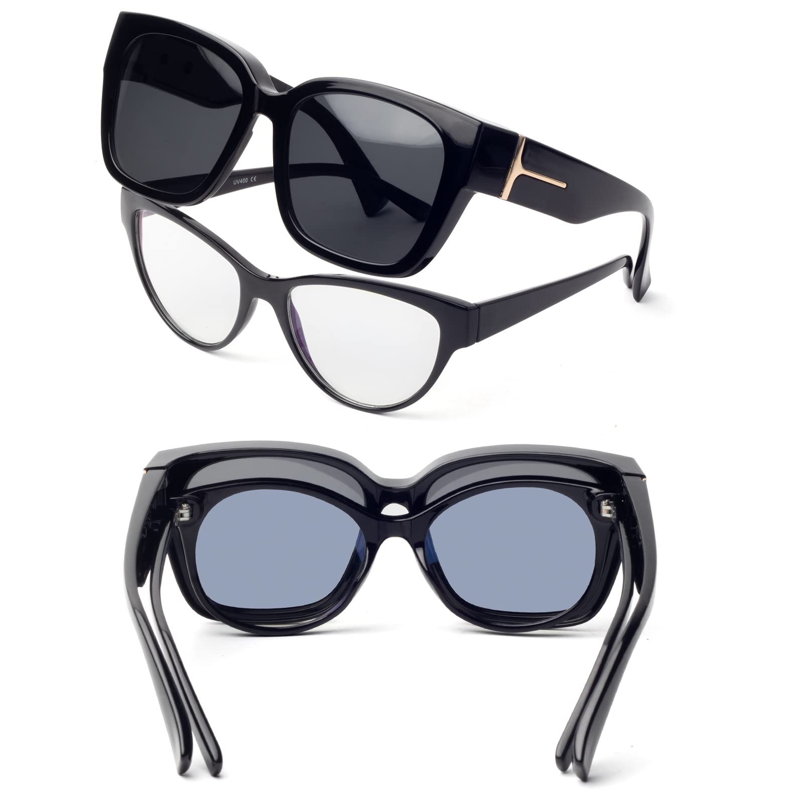 Polarized Square Sunglasses for Women - UV Protection, Lightweight & Fit Over Glasses - Perfect for Driving, Beach & Outdoor Activities