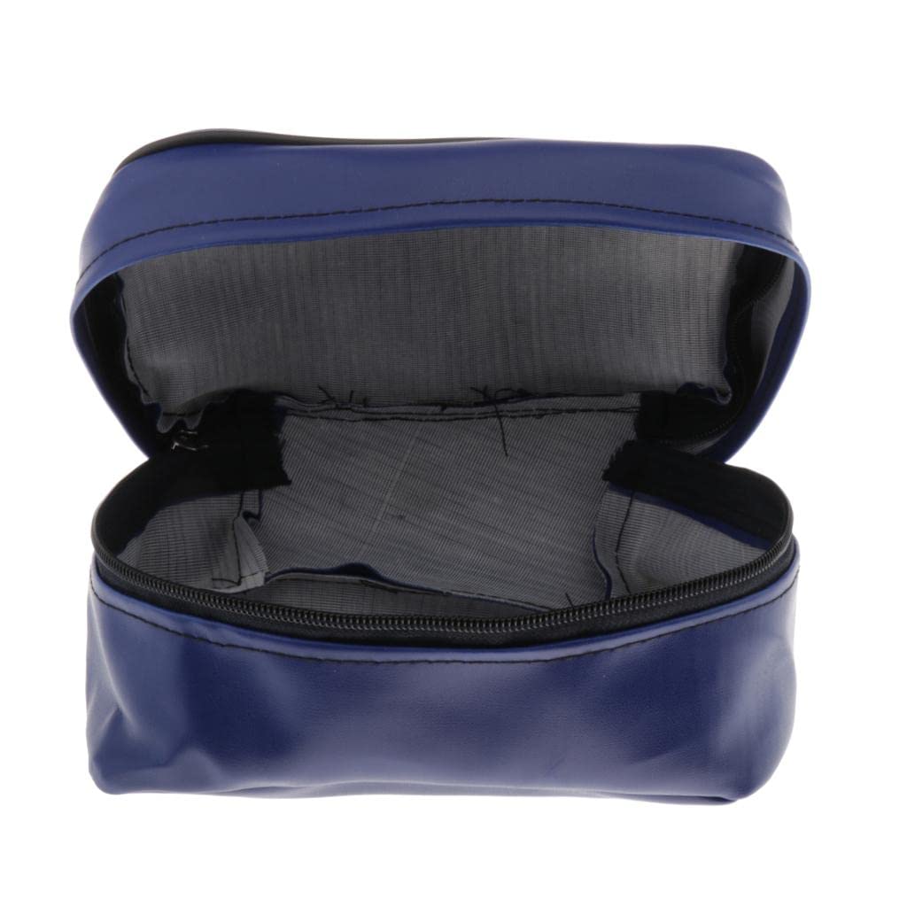 Waterproof Motorcycle Saddle Bags - Leather Travel Luggage Tail Bag for Harley, Cruiser & Touring Bikes (Blue) - Ideal for Road Trips, Camping & Daily Commuting