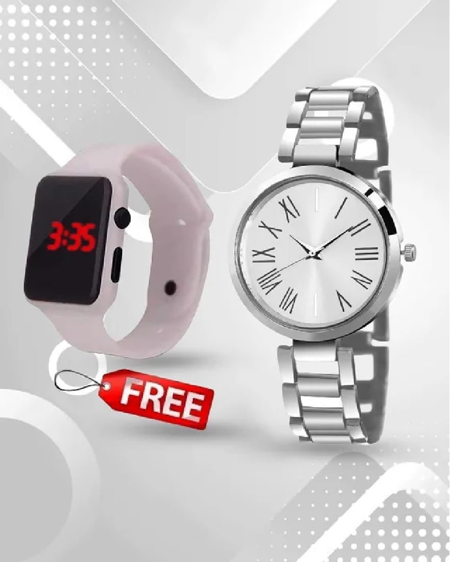 Stylish Women's Combo Watch Set (SR-496 AT-4961) - 2-Pack Fashion Watches for Everyday Wear & Special Occasions