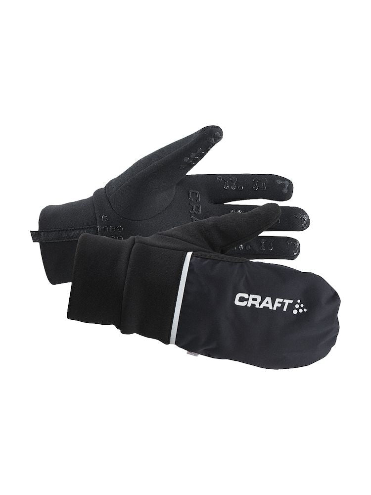 Unisex Hybrid Weather Gloves - All-Season Outdoor Gloves for Men & Women (Black) - Perfect for Hiking, Cycling, Running & Winter Sports