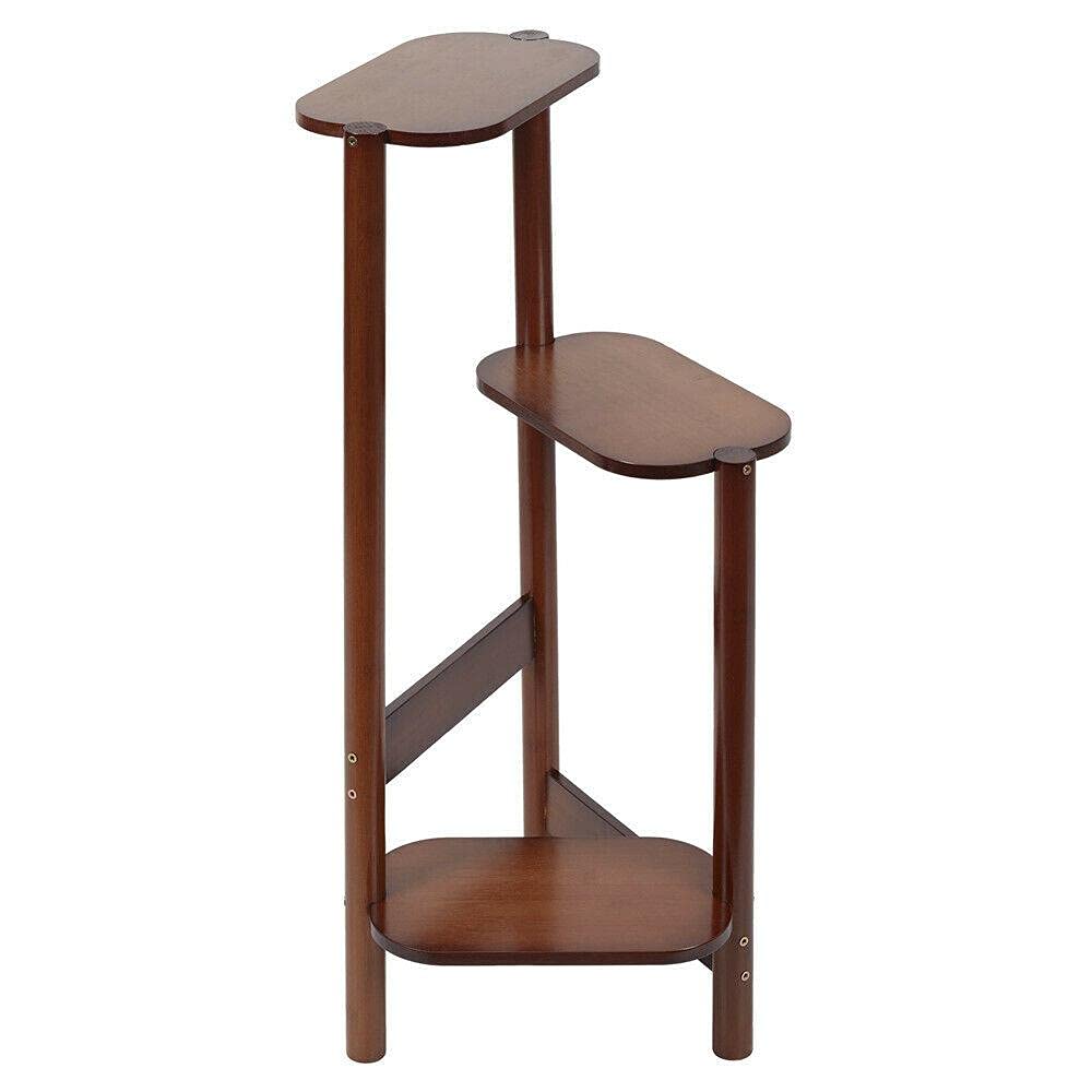 BebLP Large 3-Tier Bamboo Plant Stand - Mid Century Indoor Outdoor Flower Rack Shelf for Plants | Perfect for Living Room, Patio, Garden Decor & Plant Storage Organization