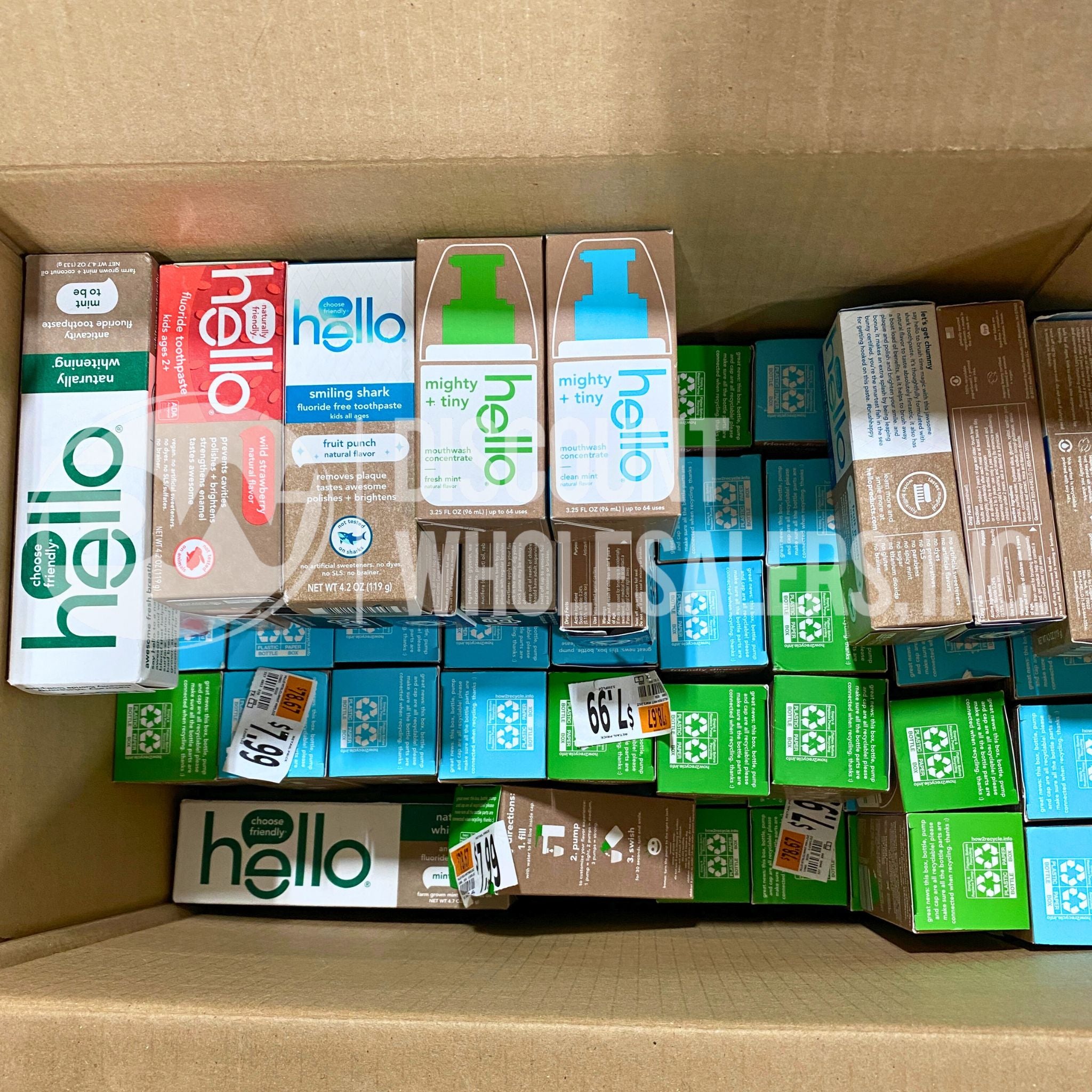 Hello Assorted Mouthwash and Toothpaste (95 Pcs Lot) - Travel Size Oral Care Kit for Fresh Breath, Whitening & Cavity Protection - Perfect for Home, Office, Travel & Gifts