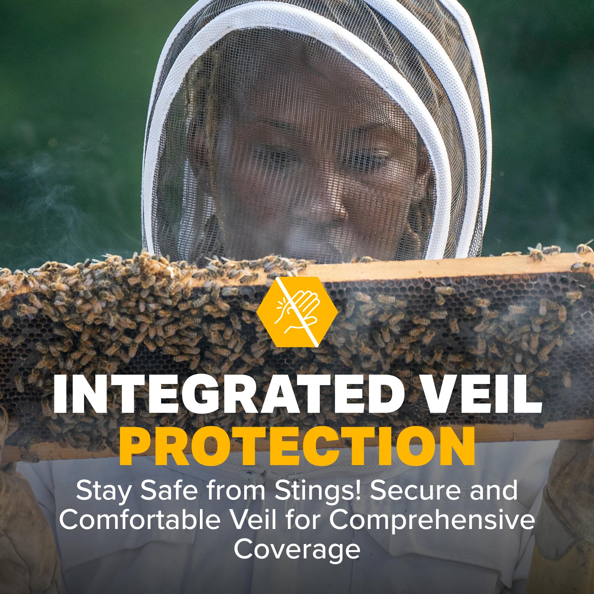 **Mann Lake Weathertek Beekeeping Suit with Veil - 100% Waterproof, Durable & Breathable Rainproof Protective Gear for Professional & Hobbyist Beekeepers (X-Large) - Ideal for Outdoor Beekeeping in All Weather Conditions**
