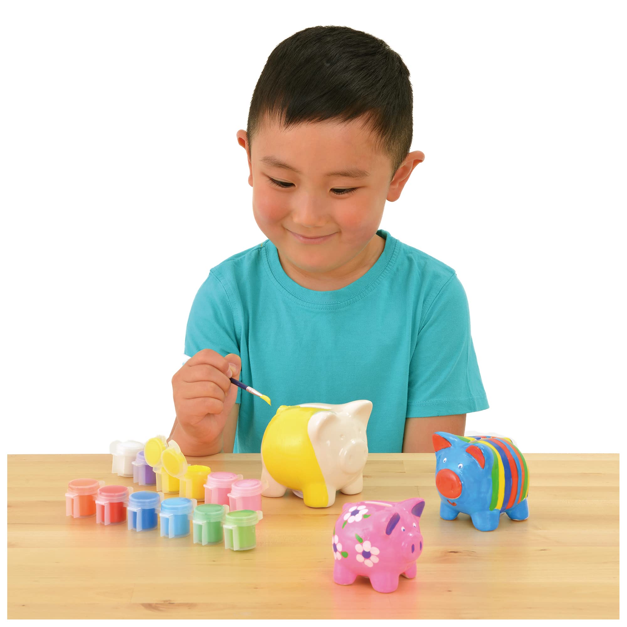 Galt Toys Paint A Piggy Bank Set - DIY Ceramic Piggy Bank Kit for Kids, Fun Arts & Crafts Activity for Children - Perfect for Birthday Gifts & Creative Playtime