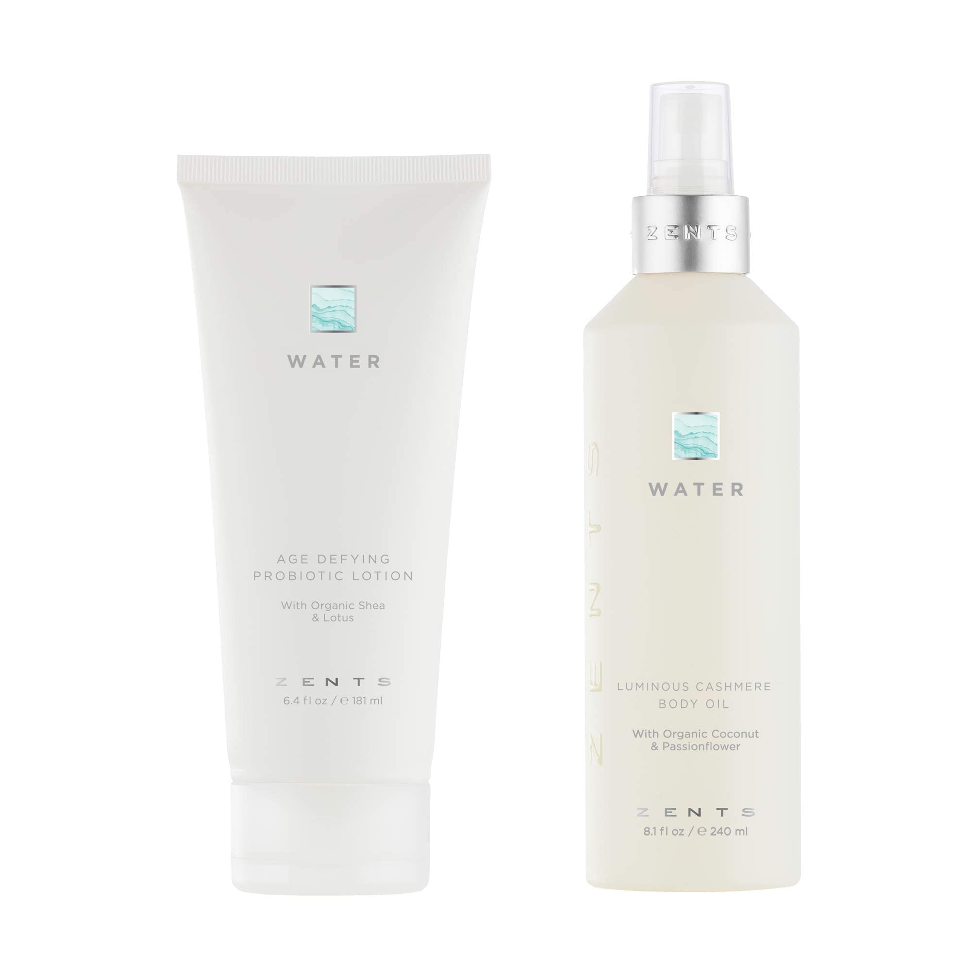 **ZENTS Probiotic Anti-Aging Body Lotion & Cashmere Oil Set – Organic Coconut Oil for Soft, Hydrated Skin – Deep Moisturizing & Healing for Dry Skin – Perfect for Daily Skincare & Spa Relaxation**