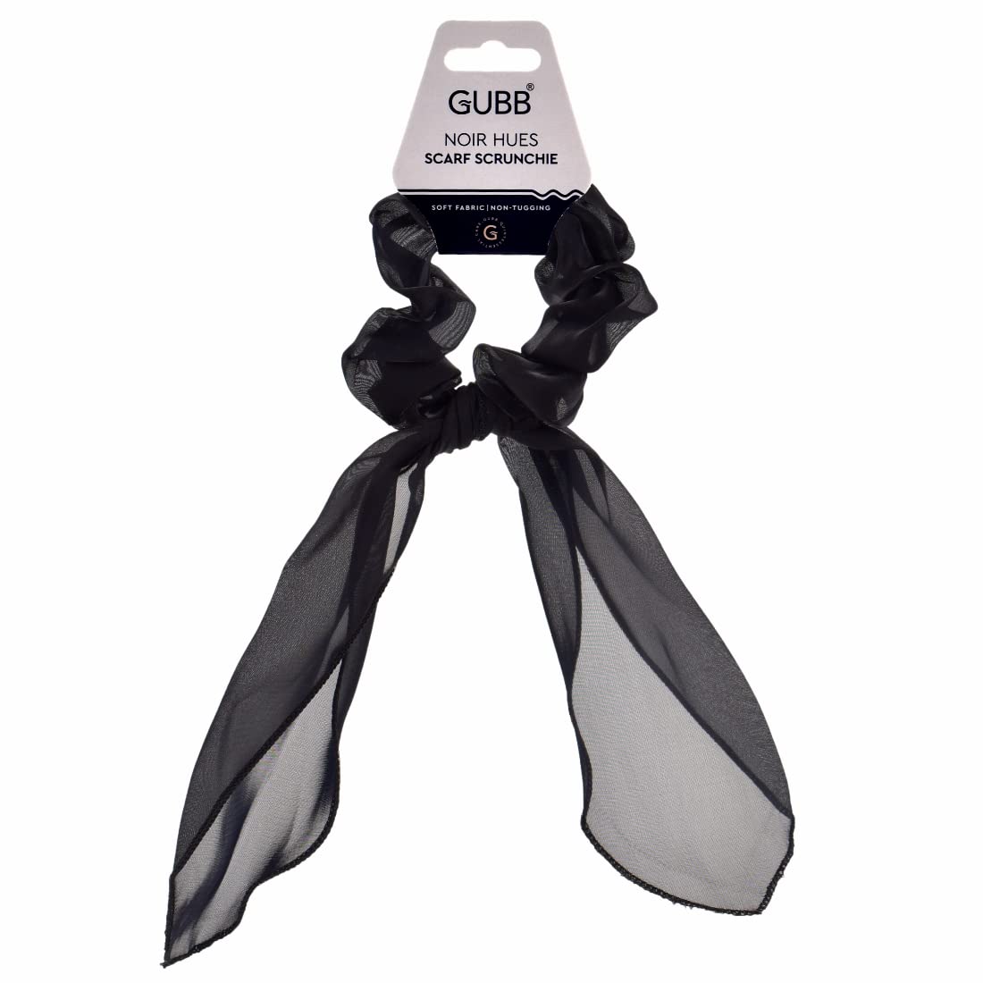 GUBB Satin Scrunchies for Women - Soft Anti-Breakage Hair Ties for Girls | Minimizes Hair Loss, Reduces Damage & Split Ends | Frizz-Free & Crease-Free | Perfect for Workouts, Yoga, Sleep & Everyday Use - Noir Hues