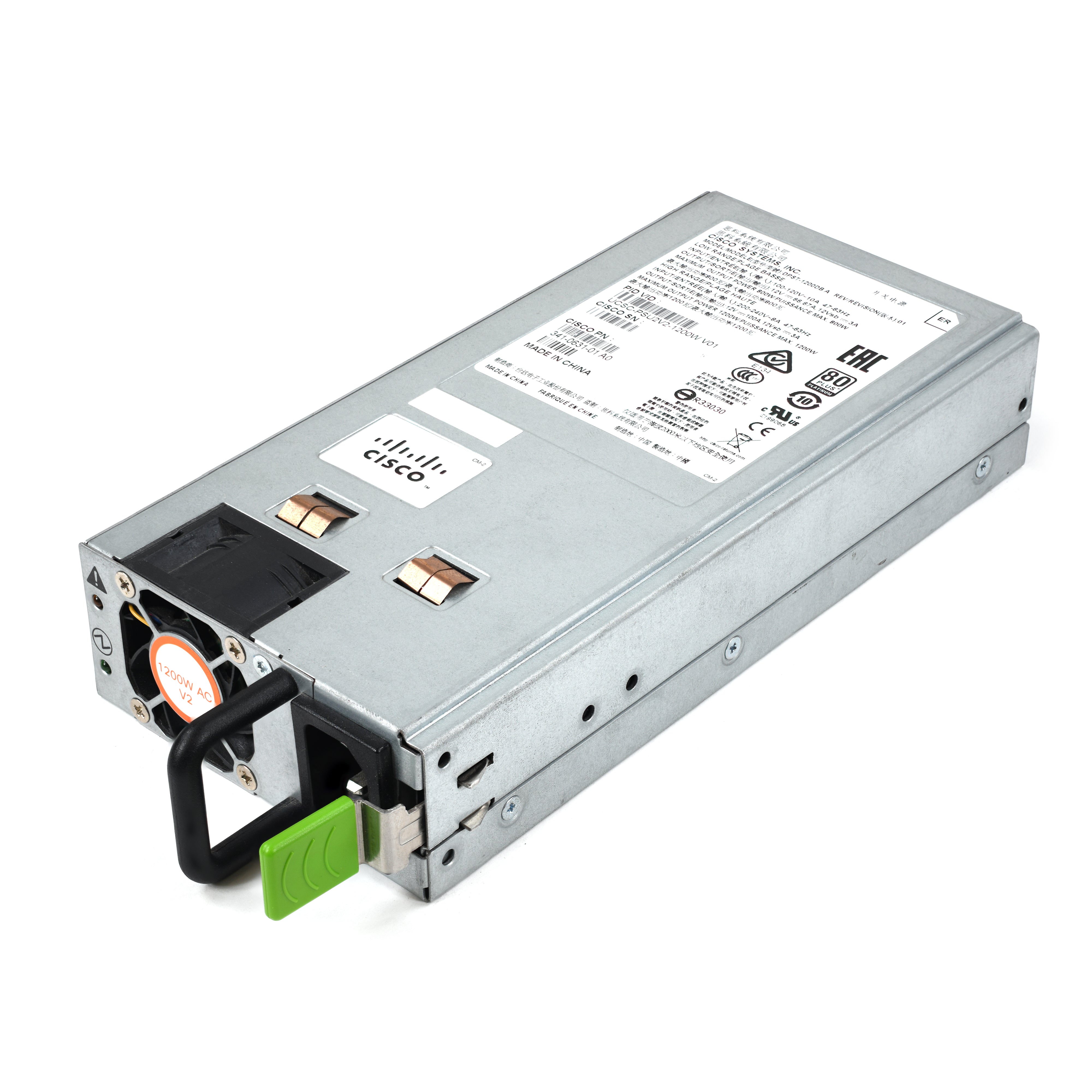 Cisco UCS 1200W Power Supply Unit (PSU) - 100-240V AC Input - Model 341-0631-01 A0 UCSC-PSU2V2-1200W-V01 - High Efficiency Server Power Supply for Data Centers & Enterprise Networks