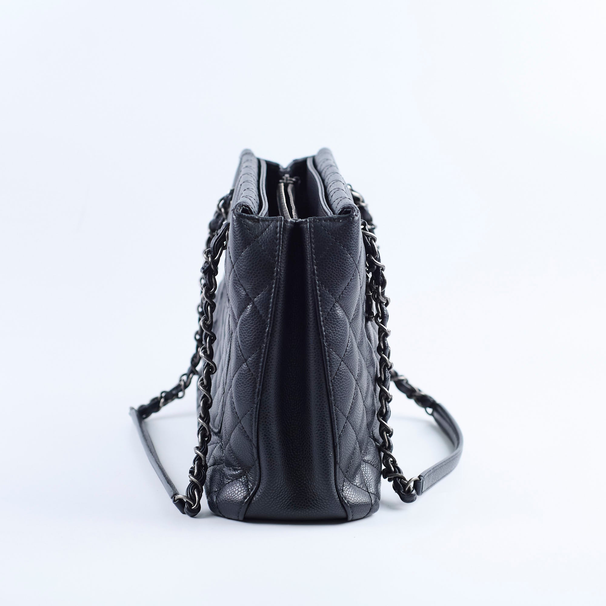 Chanel Caviar Leather City Shopping Tote Bag - Black (2023 Collection) | Luxury Designer Handbag for Women, Work & Travel