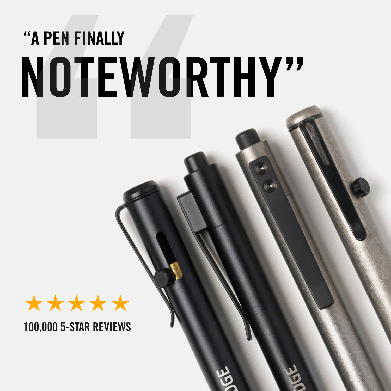 Ridge Bolt Action Pen - Premium Titanium EDC Pen for Everyday Carry, Writing & Gifts - Perfect for Office, Travel & Outdoor Adventures