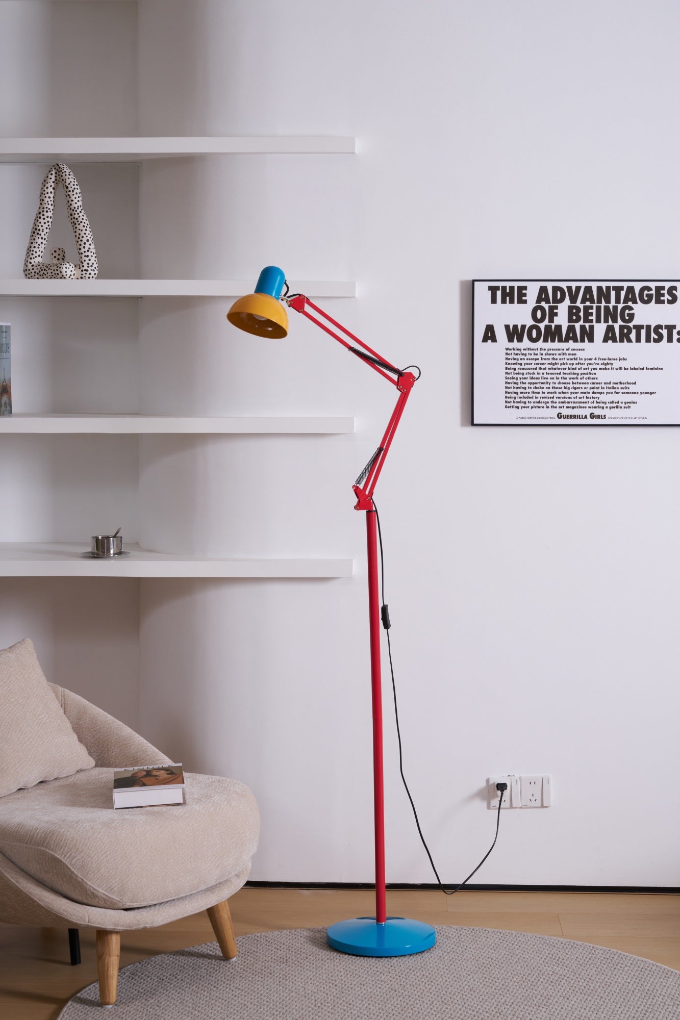 Flexi Memphis Floor Lamp - Adjustable Modern LED Standing Light for Living Room, Bedroom & Office - Perfect for Reading, Working & Ambient Lighting