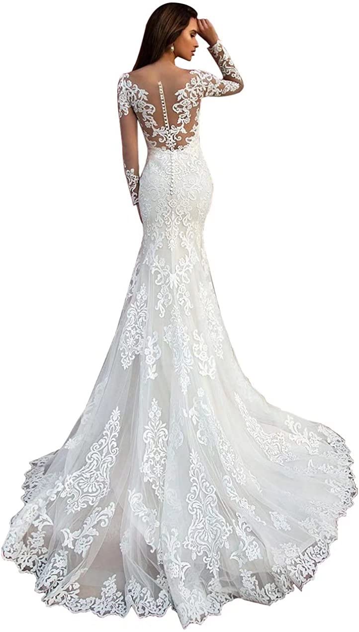 Elegant Lace Wedding Dresses for Women 2024 | Beach Bridal Gowns | Perfect for Beach Weddings, Vow Renewals & Destination Ceremonies