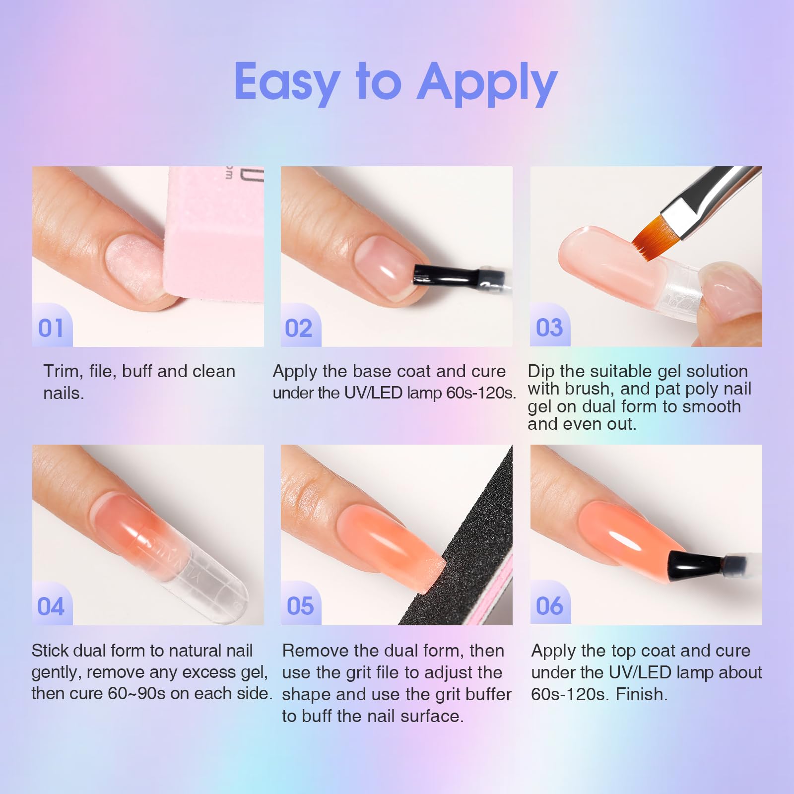 ROSALIND 28 Colors Poly Nail Gel Kit with Mini UV Lamp - Professional Clear & Neon Gel Polish Starter Set for DIY Nail Art | Perfect for Beginners, Halloween, Spring & Summer Manicures | Home Salon & Party Nail Care Essentials