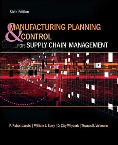 Supply Chain Management Manufacturing Planning and Control 6th Edition Textbook | Essential Guide for Operations & Logistics Professionals | Perfect for Students, Educators & Industry Experts