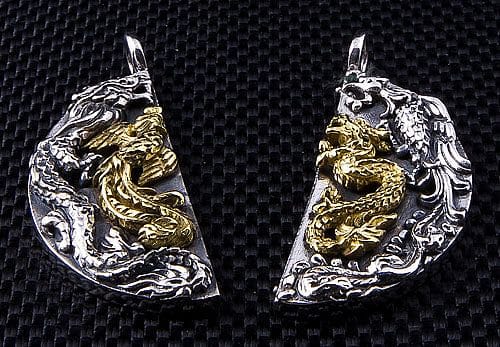 Exquisite Sterling Silver Japanese Phoenix Dragon Pendant Necklace - Handcrafted Jewelry for Women - Perfect for Gifts, Cosplay & Spiritual Protection