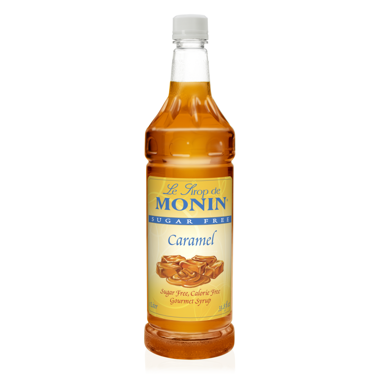 Monin Sugar Free Caramel Syrup - 25.4 fl oz Bottle for Coffee, Tea, Desserts & Cocktails | Low Calorie Flavoring for Diabetic & Keto-Friendly Recipes